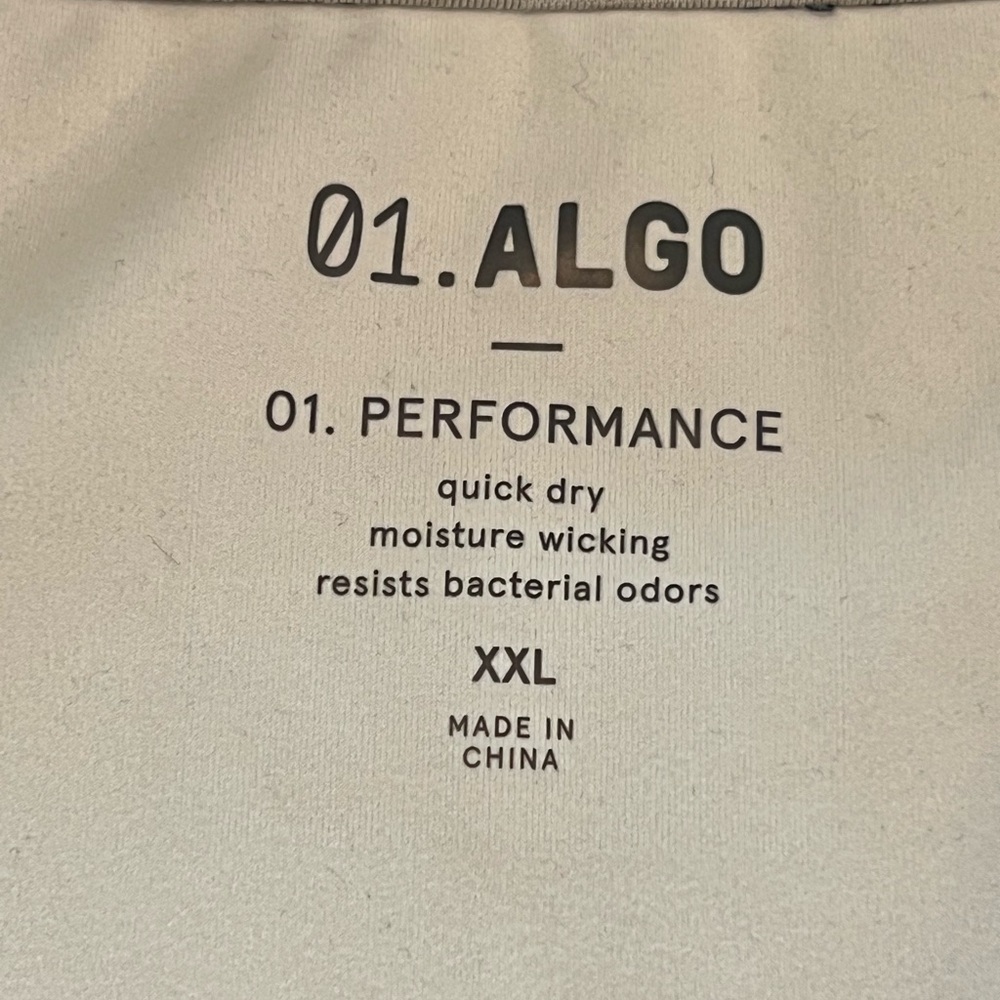 01.Algo Performance Polyester/Spandex Qtr Zip Sweatshirt Men's 2XL Blue - Picture 9 of 10